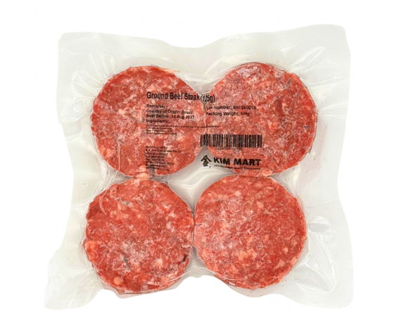 GROUND BEEF STEAK | 4PCS X 125G | 500G | NON-HALAL | 牛绞肉排 | BR
