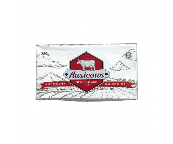 Ausicows Pure Creamery Unsalted Butter | 无盐黄油 | 250g | NZ