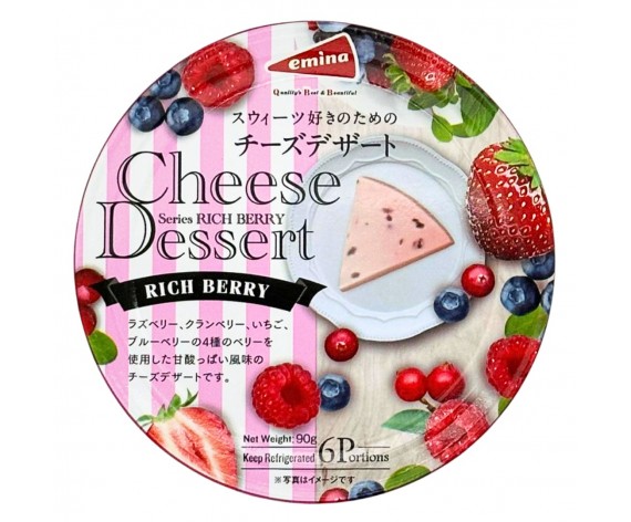 EMINA BRAND | RICH BERRY CHEESE DESSERT | 6PCS | 90G/PKT | 迷你什锦莓果点心奶酪 | JP