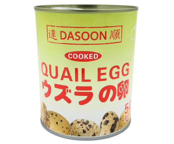 DASOON COOKED QUAIL EGGS IN TIN | 50PCS/TIN | 罐装达顺水煮熟鹌鹑蛋 | CN