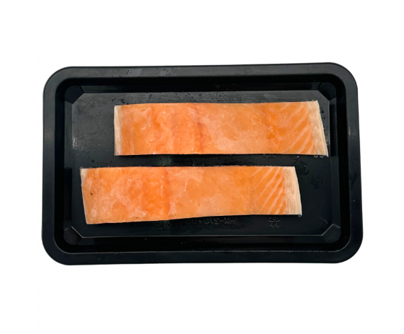 SALMON FISH FILLET | PORTION CUT | SKIN ON | 500-550GM/PKT | 3PCS/PKT | 100-250GM/PC | 带皮三文鱼柳切块 | CL