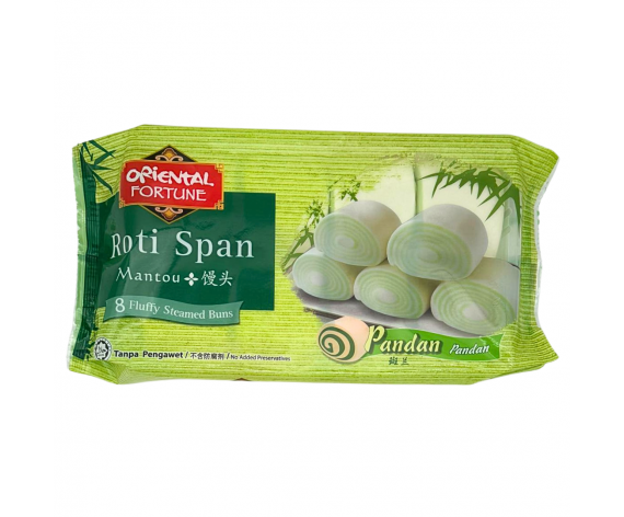 ORIENTAL FORTUNE MANTOU | PANDAN | 8PCS | 360GM/PKT | 馒头(班兰口味) | MY