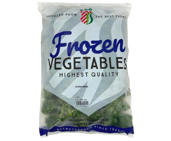 FROZEN SPINACH **LEAF PORTION** | 2.50KG | 冷冻菠菜叶块状 | BE